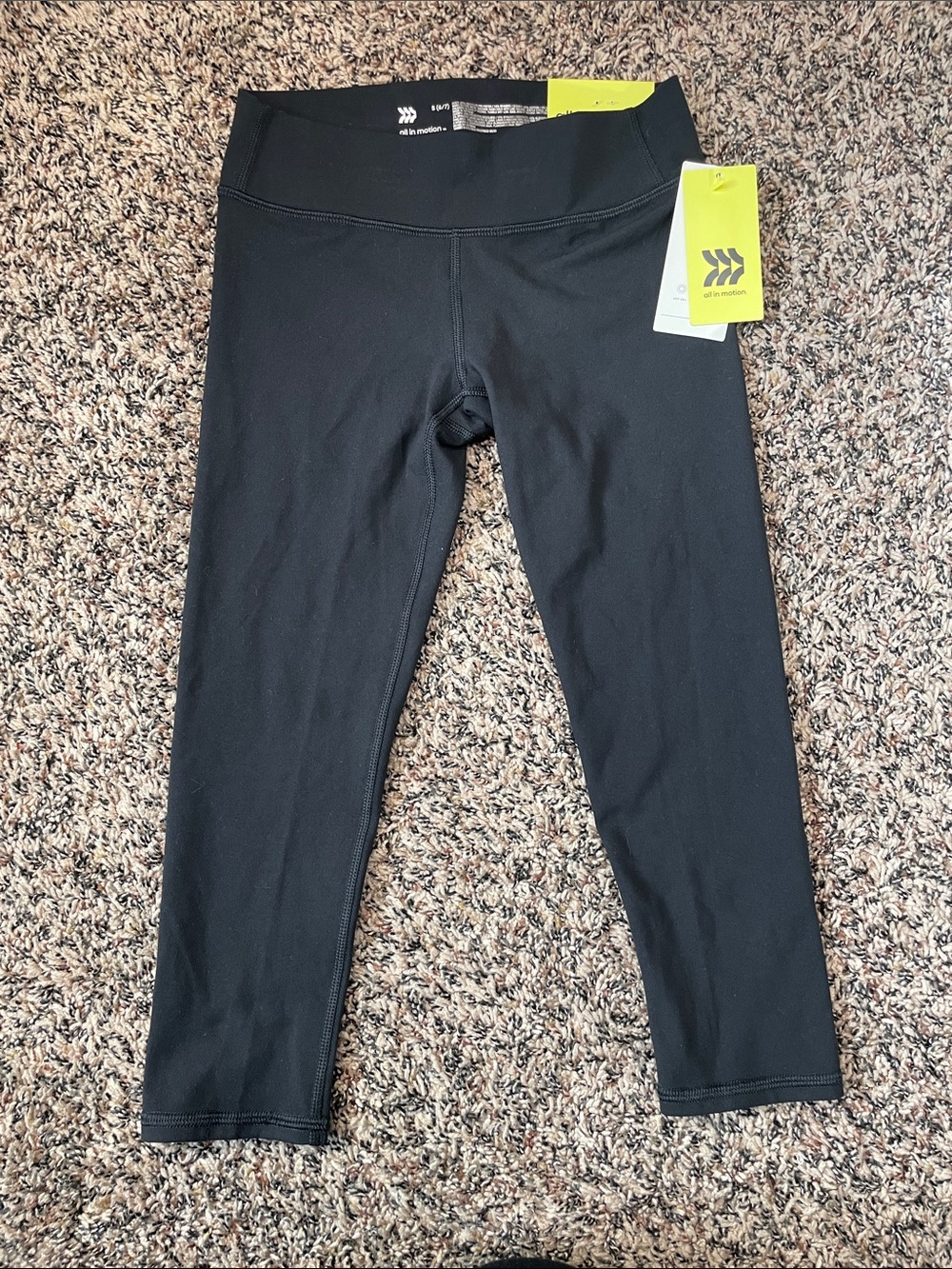 All In Motion Kids Black Active Leggings Girls 6/7 NWT